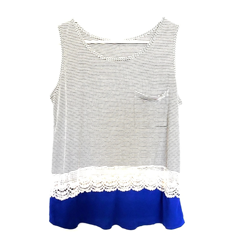 Stripped with lace details